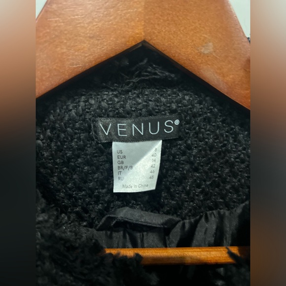 NWOT Venus black long blazer with fringe size 8 - Picture 2 of 5